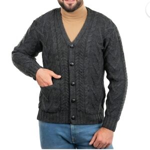 Towncraft Charcoal Cable Knit Cardigan